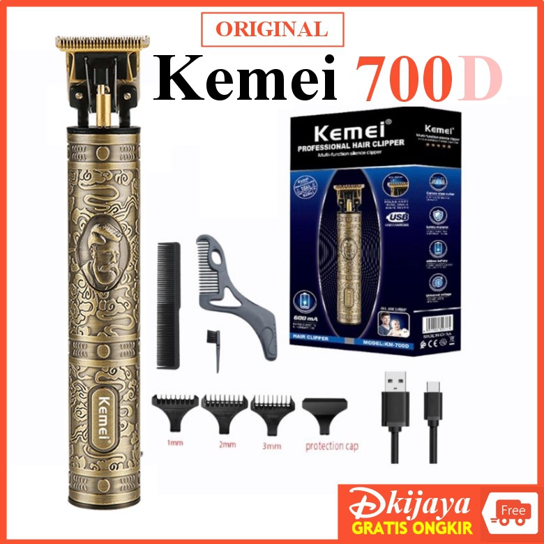 KEMEI 700 D ORIGINAL Cukuran Rambut CAS Baterai Trimmer Hair Clipper KM 700D KM700D