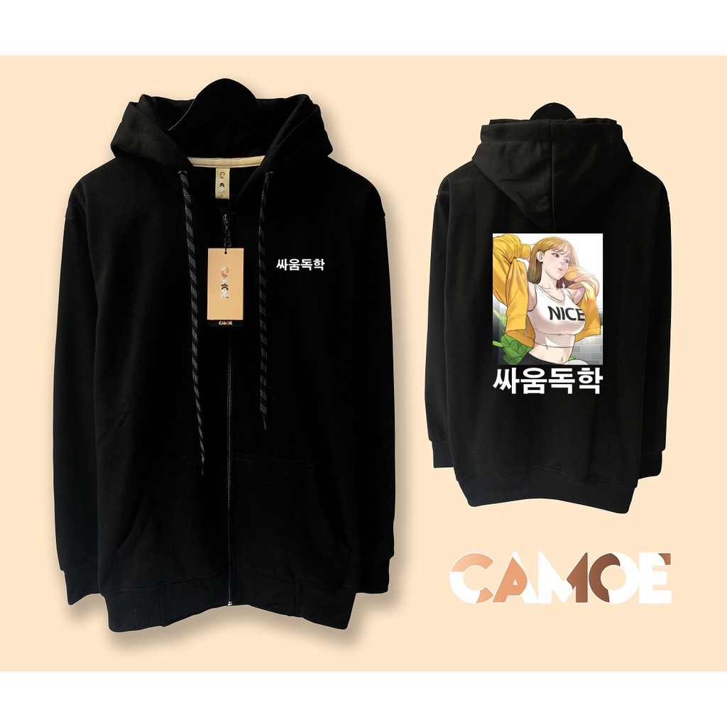 Jaket Hoodie zipper Manhwa How to fight Viral Hit Nice
