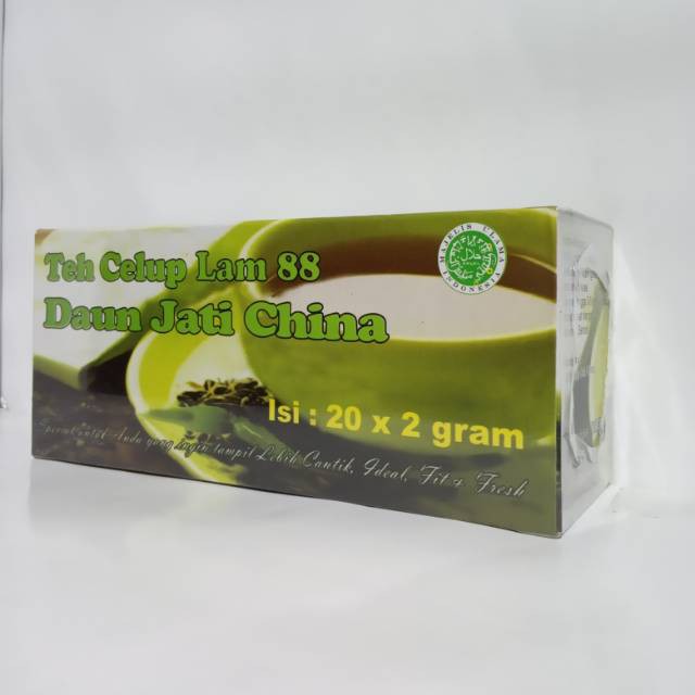 

Herbal Alami Teh Celup Daun Jatih cina LAM 88