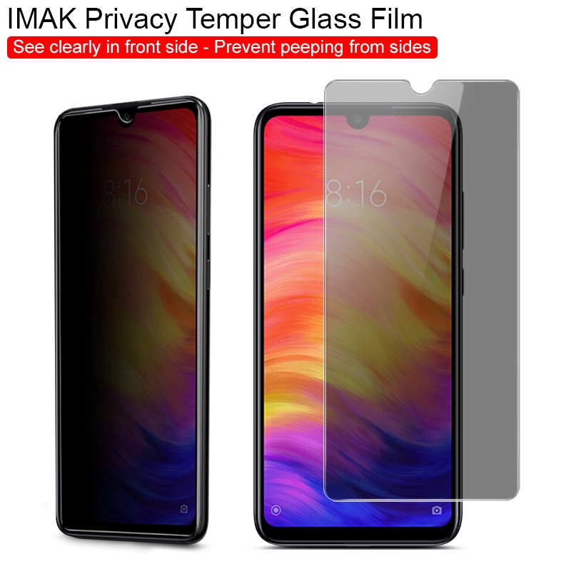 Pelindung Layar Tempered Glass 9h Anti Spy Untuk Xiaomi Redmi Note 7