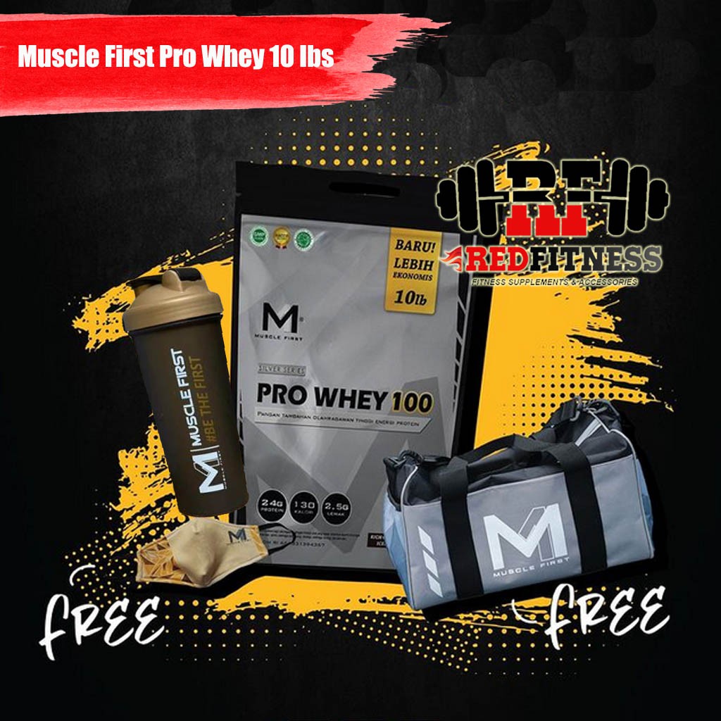 M1 Muscle First Pro Whey 100 Protein 10 lbs BPOM Halal / 10lb 10lbs lb