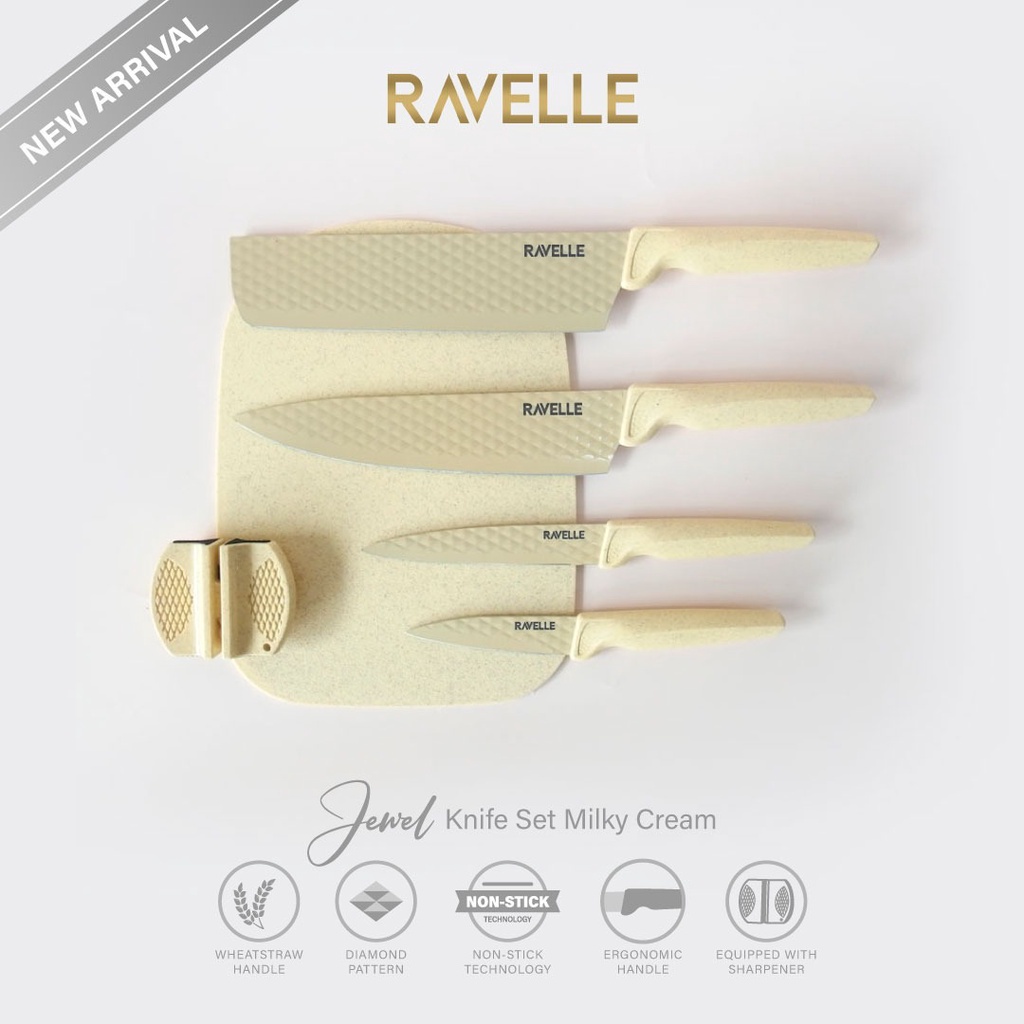 Pisau Set Ravelle - Jewel Knife Set 6in1 Ravelle - Lilac Lavender