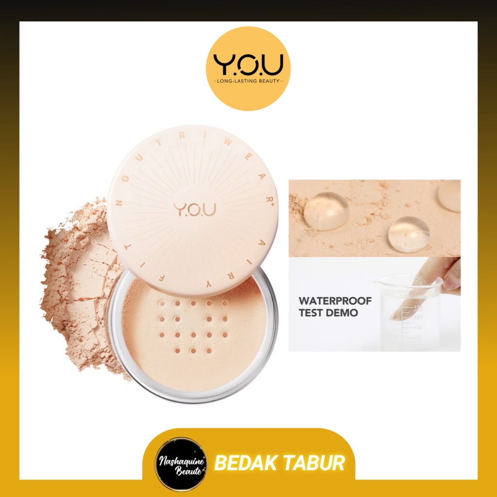 YOU Noutriwear + Airy Fit Loose Powder | Bedak Tabur Tahan Air