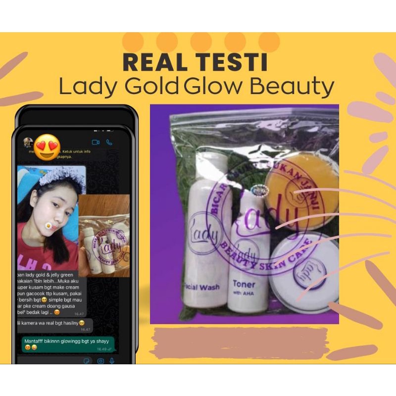 Lady Cream Paket Glow Bundle (Untuk Kulit Normal,Kering Dan Flek Hitam)