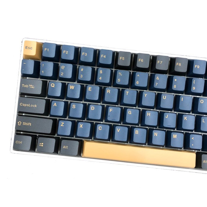 KEYCAPS PBT BLUE SAMURAI DOUBLE SHOT OEM PROFILE MECHANICAL KEYBOARD