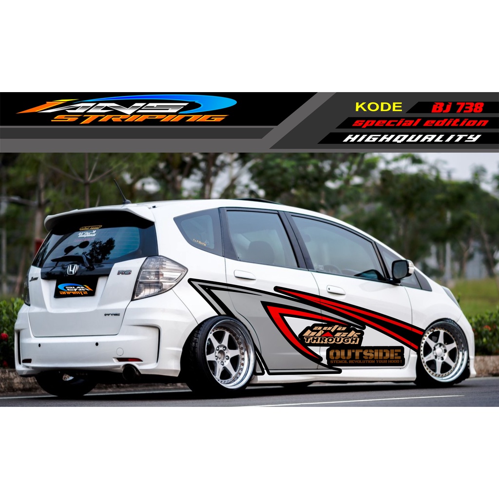 DECAL STICKER MOBIL HONDA BRIO AGYA JAZZ AVANZA YARIS / DECAL STICKER MOBIL JAZZ / STIKER MOBIL