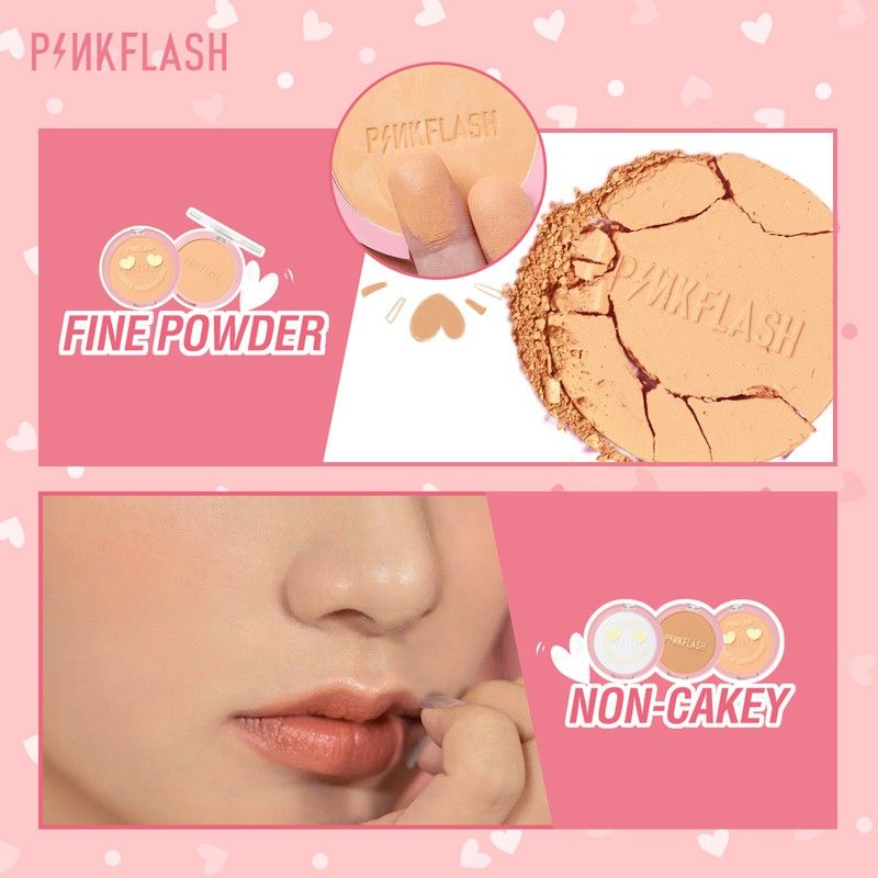 Pinkflash Lasting Matte Pressed Powder / Bedak Padat