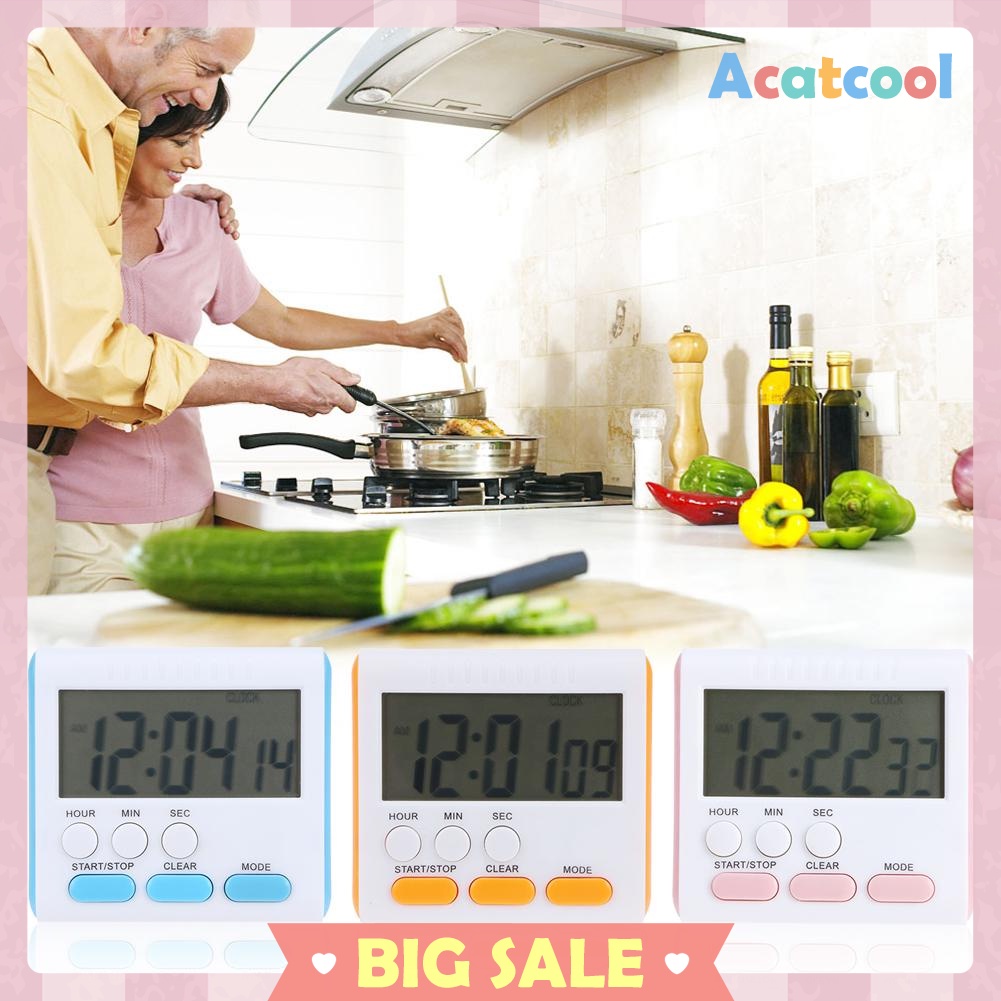 Multi-function Electric LCD Digital Kitchen Timer Alarm Count Up Down Clock