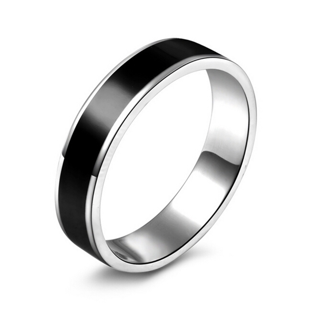 # Kaos T-Shirt Wanita Lengan Pendek Motif Print #Cincin Titanium Steel 16-22 Warna Hitam Untuk Pria / Wanita