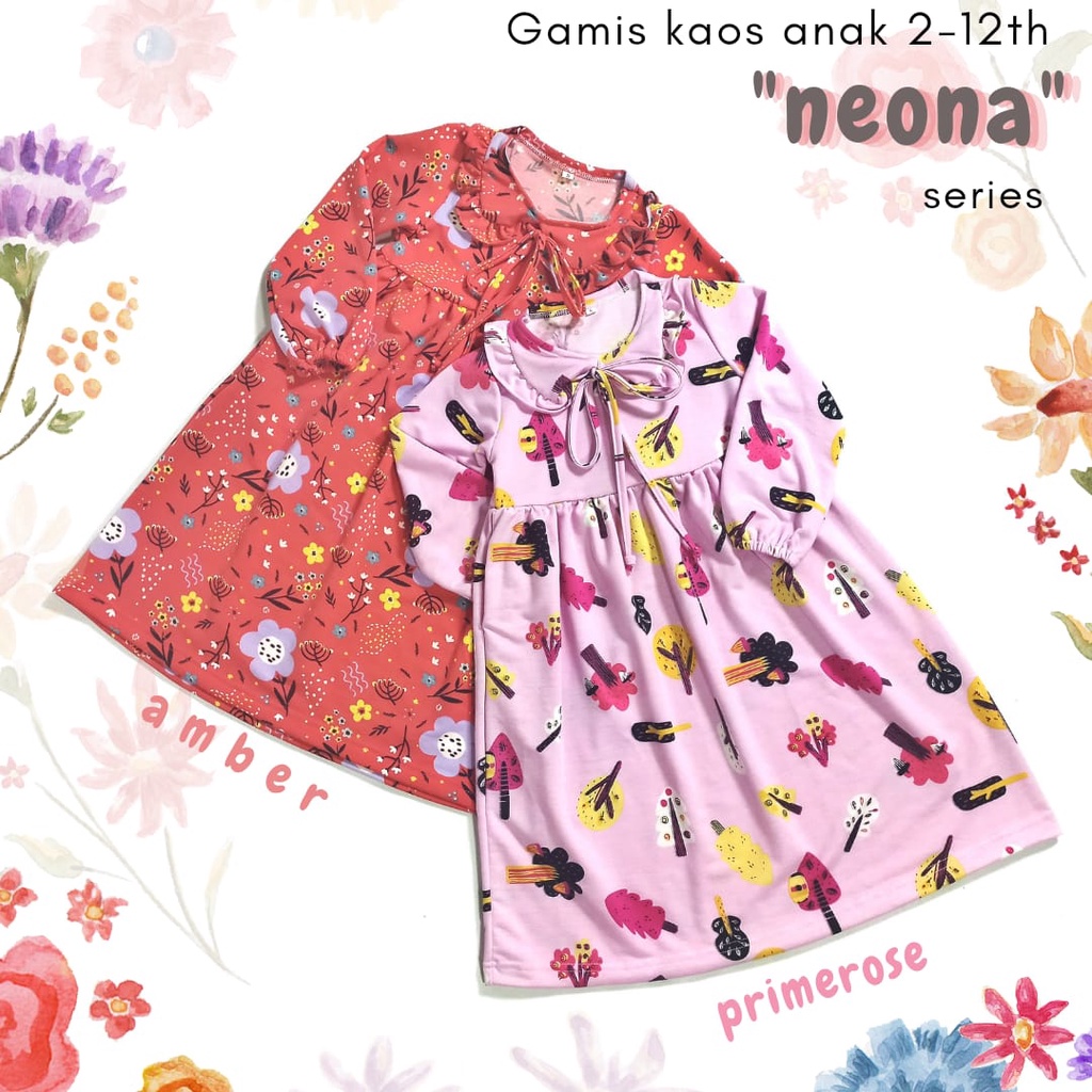 GAMIS KAOS ANAK 2-5 th (NEONA SERIES)