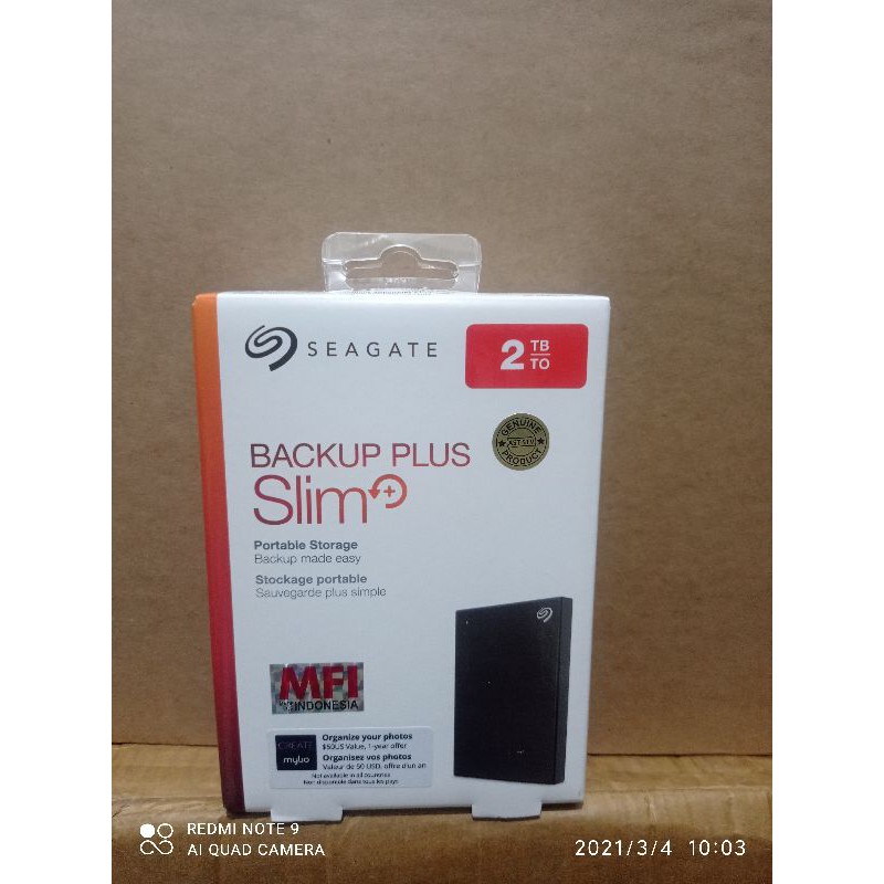 HD Ext Seagate Back Up Plus 2TB Garansi resmi