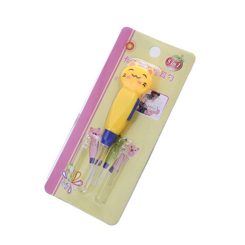 Earpick LED Karakter Cartoon Lucu Cute Animal Korek Kuping Karakter LED Pembersih telinga MURAH