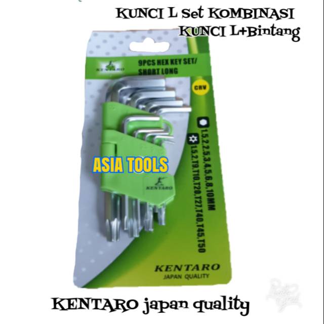 KENTARO KUNCI L + BINTANG SET / Kunci L Bintang Kombinasi