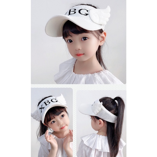 TOPI ANAK RAJUT BASEBALL VISOR PANTAI SUNSHADE MOTIF XBG WINGS ANTI UV ANAK KECIL BTF