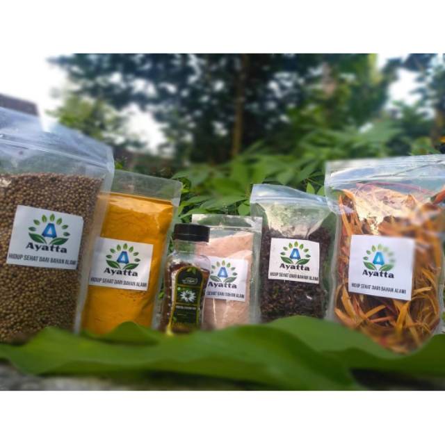 

paket Sehat 120k 6 item Habbatussauda.kapsul Kunyit bubuk. Ketumbar. Secang. Himalaya salt. Cengkeh