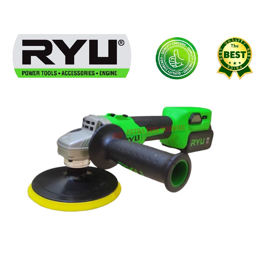 Ryu RCPO 150 Polisher Cordless 5 Inch  Alat Poles Mobil 5 Inch Mesin Poles Mobil Baterai 150 mm