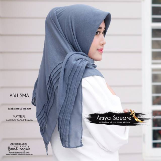 Arsya square quail hijab