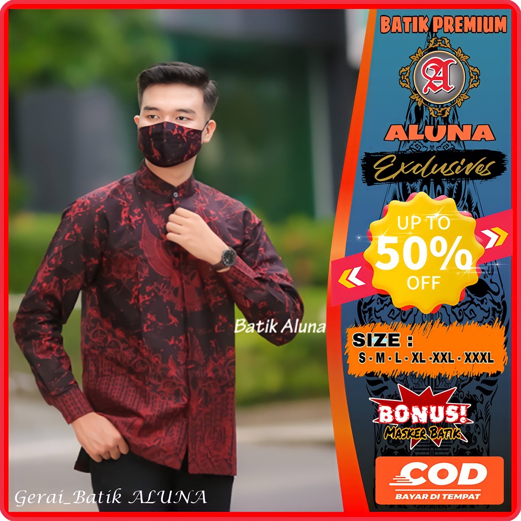 Produk Baru Baju Muslim koko Batik Solo Danar Hadi Original Kemeja Pria Lengan Panjang Premium Full 