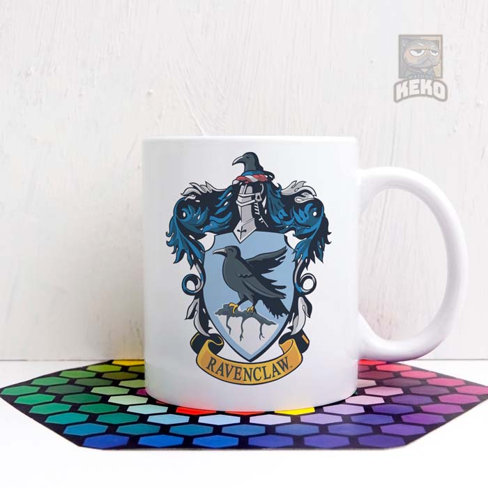 Mug Keramik Harry Pott3r Gothic Ravencl4w Crest Coffee