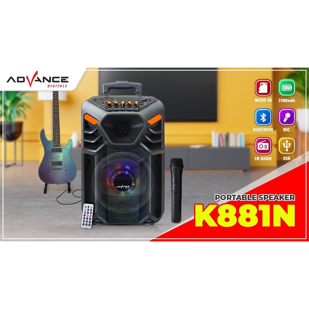 Speaker Advance K881N Meeting Bluetooth Portable suara mantap