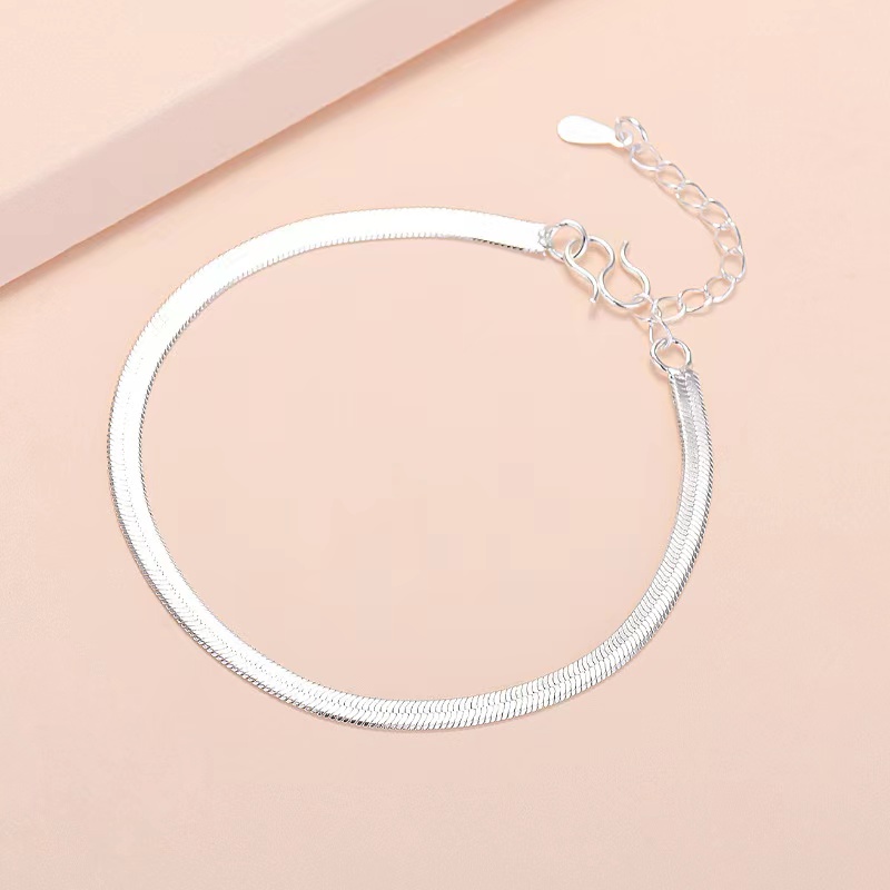 Perhiasan Gelang 925 Silver Model Simple Untuk Wanita