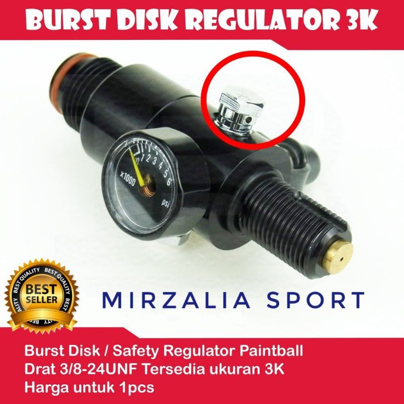 Burst Disk Regulator Paintball - Burst Disk Regulator 3K - Baud Regulator pcp - Regulator pcp bocap