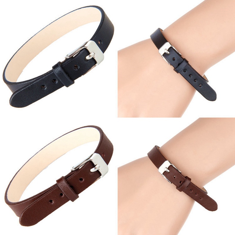 Hot Sale! Aksesoris Fashion: Kacamata Hitam Gelang Bangle Handmade Bahan Kulit Warna Coklat Untuk Pria