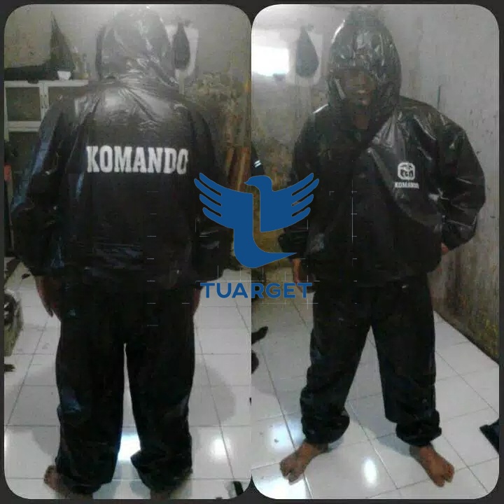 Sauna Comando/ Mantel/ Setelan Olahraga Hitam