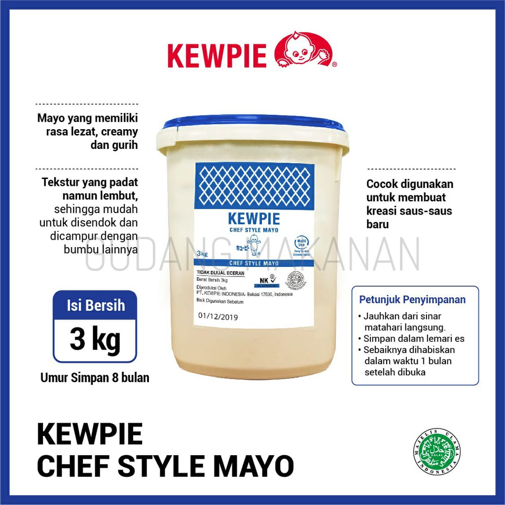 Kewpie Chef Style Mayo 3Kg