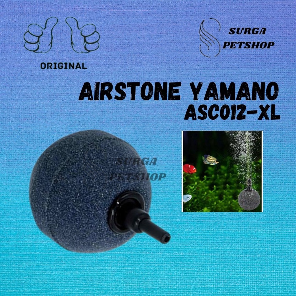 AIRSTONE YAMANO ASC012 UKURAN XL 5 CM 5 mm Batu Aerator bola Bulat Bakso ball buble air stone aerasi