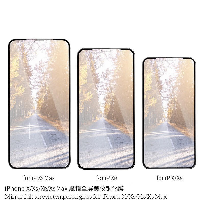 The original touch screen feel is suitable for iphone 11 Pro max 6 7 plus tempered glass mirror film