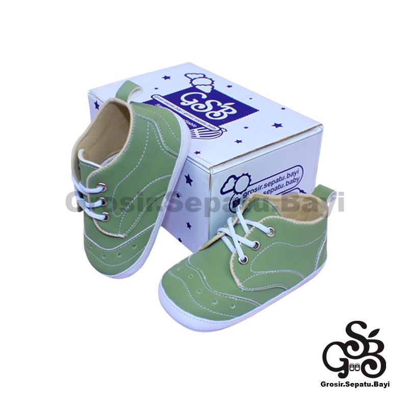 Sepatu Bayi - Baby Shoes - Prewalker  | 2-12 bulan | casual BRAGA HIJAU polos ringan &amp; fleksibel