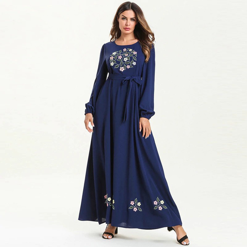 BARANGTERBARU Abaya untuk Wanita Kaftan Abaya Jubah Dubai Turki Muslim Jilbab Gaun Islam Turki