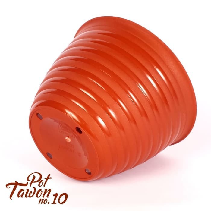 Pot Tanaman Bunga Plastik Cantik - Pot Tawon 10 cm Merah