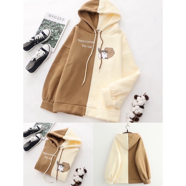 sweater wanita HARE COMES hoodie jaket HERE COME