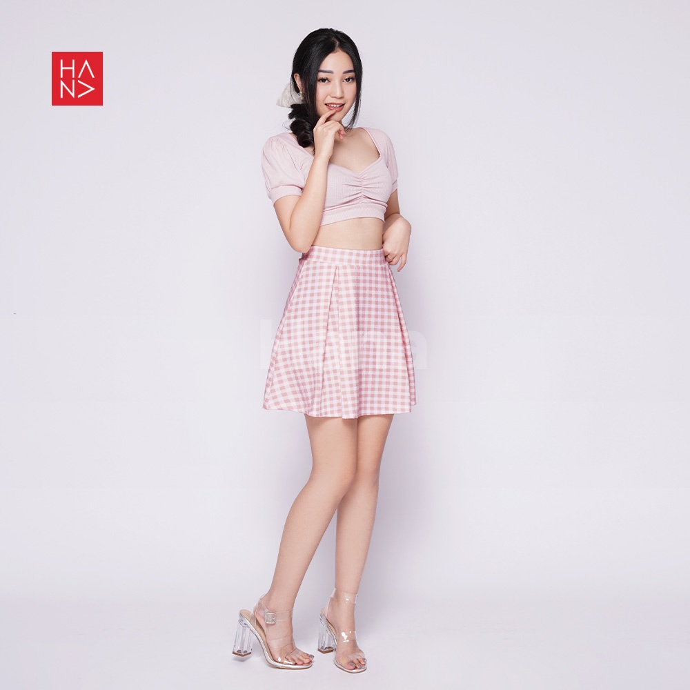 Hana Fashion - Eunji Mini Skirt / Rok Pendek Printing Wanita Korea - SK174