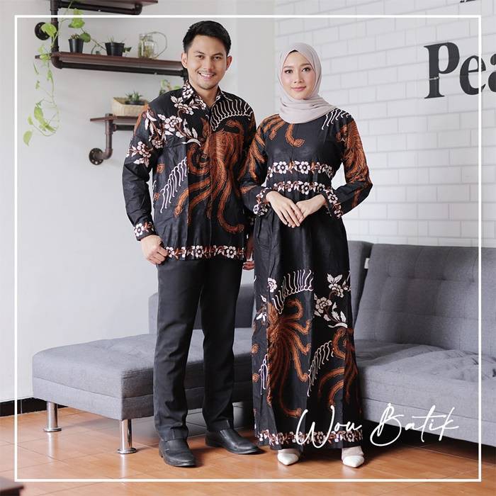 Batik Couple Arista Wou Batik Black OCH 009