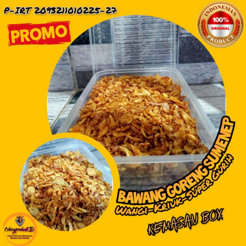 

BAWANG GORENG Sumenep Super Aneka Rasa Murah - 200 Gram Box edition