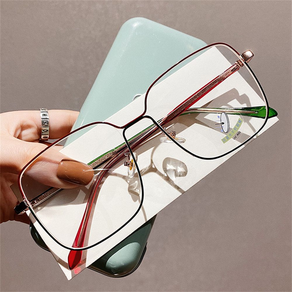 ROW Fashion Anti-blue Ray Glasses Myopia Glasses Frame Anti Glare &amp; Eye Strain Computer Glasses Office Oversized Eyeglasses Readers Square Glasses