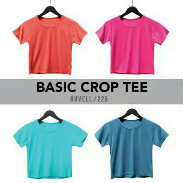 BASIC CROP TEE / BAJU CROP TOP /KAOS POLOS