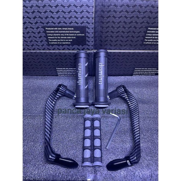 Paketan Handgrip Domino dan Proguard Karbon Universal Semua Motor