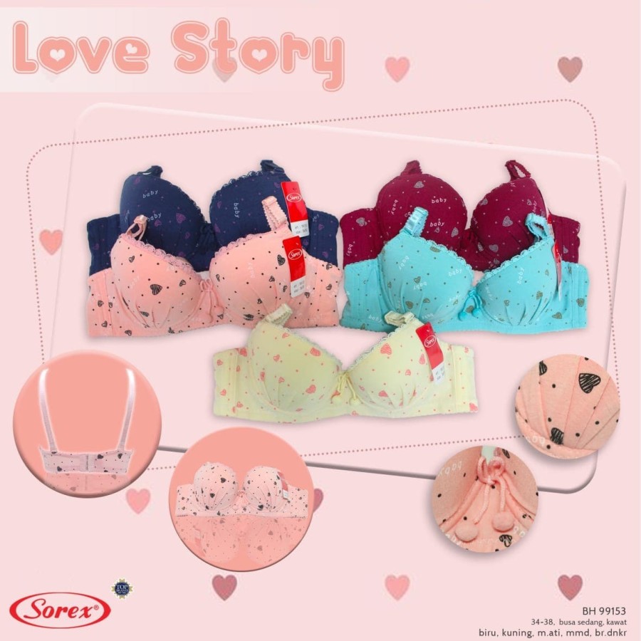 PusatBra Bra BH Kawat Love Story 34-38 99153 So Lovely