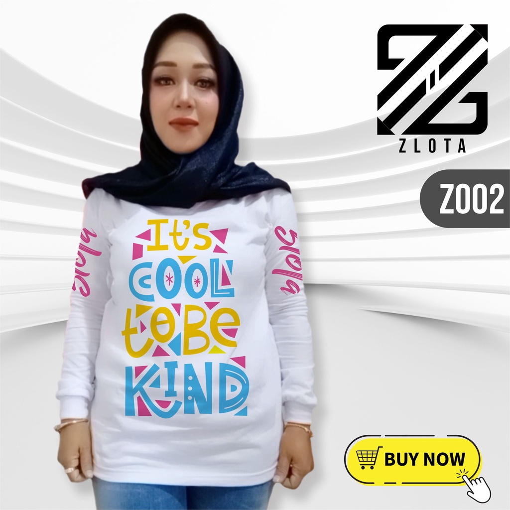 01[COD} Zlota 2022 Terlaris Kaos Wanita Lengan Panjang Terlaris 2022 Zlq Korea Original Warna Lilac 
