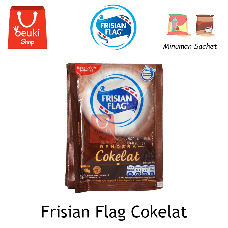 

Frisian Flag Cokelat Susu Bendera Kental Rasa Coklat - 6pcs x 40gr