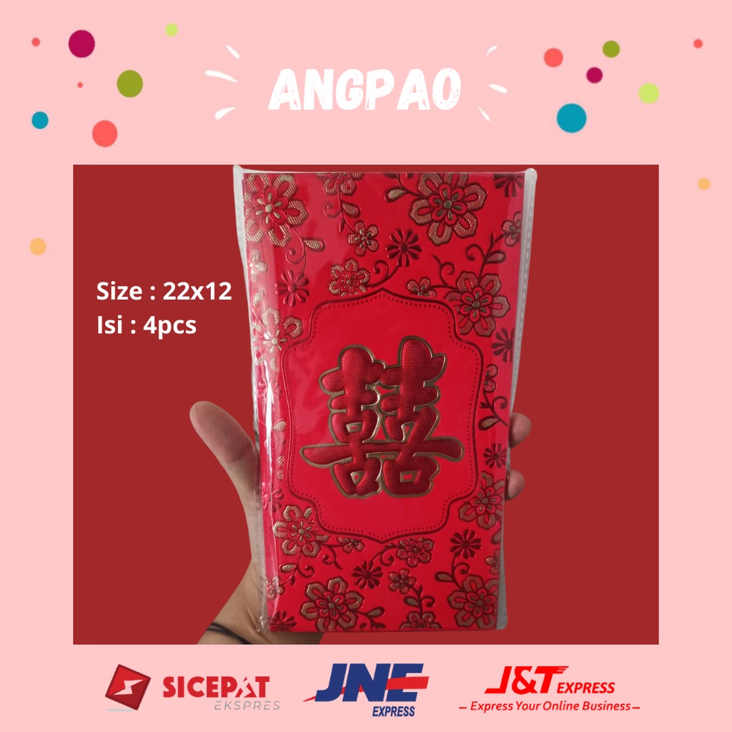 

ANGPAO SANGJIT | ANGPAO | AMPLOP MERAH 4 PCS BONUS 2
