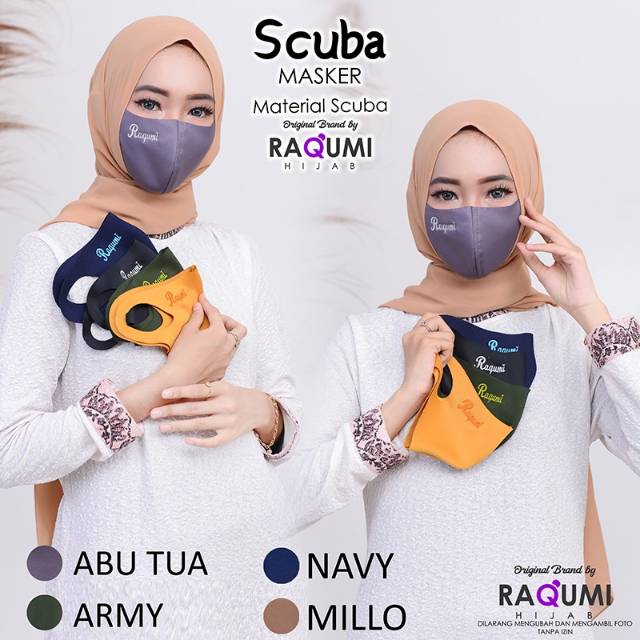SCUBA MASKER ORIGINAL RAQUMI HIJAB | RAQUMI BANJARMASIN | Masker Scuba | Masker Premium |Masker Merk