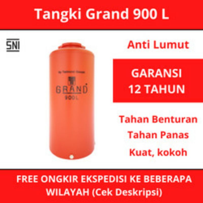Penampung Air Tedmond 900L Vertikal, Tinggi Palembang