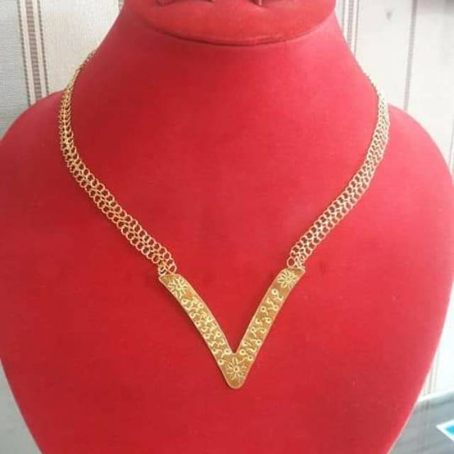 Kalung V 20 gram Emas murni LM 24K kadar 99,99%