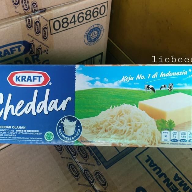 

keju kraft cheddar 2kg / 2 KG