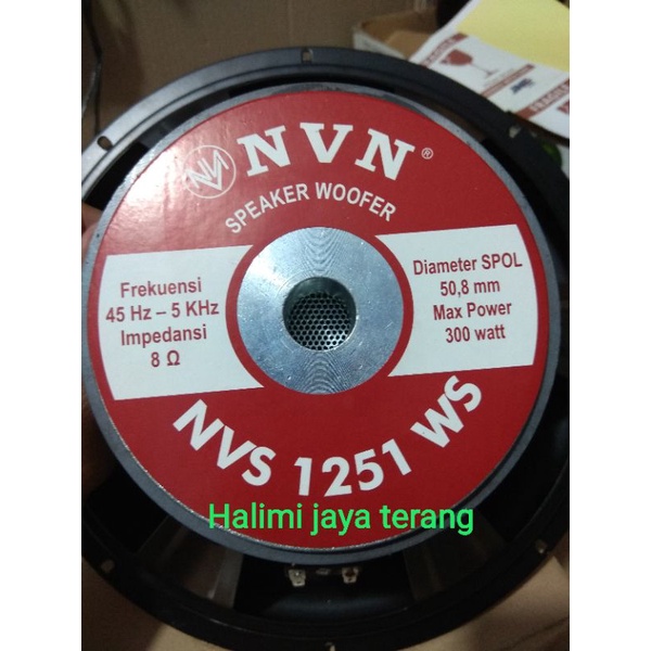 SPEAKER 12 INCH SPEAKER WOOFER SPEAKER BASS NVN 1251 COCOK UNTUK SUBWOOFER BUKAN ACR ENIGMA NELC